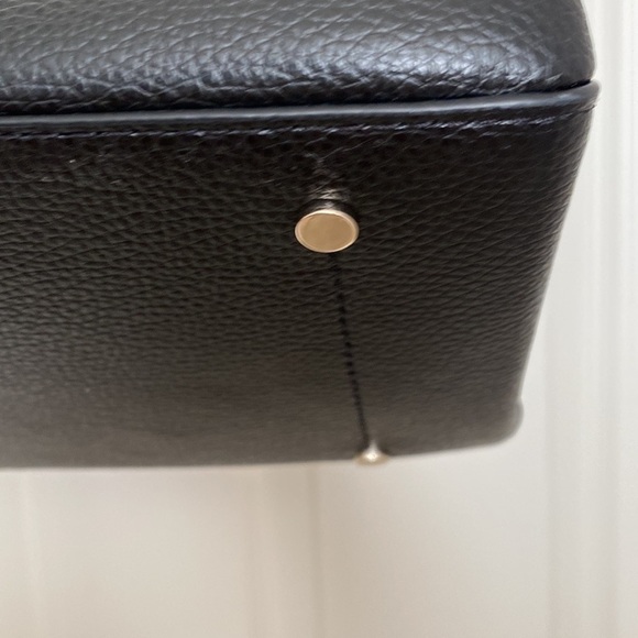 BNWT Kate Spade Eva Refined Black Leather Triple Compartment Tote - Picture 8 of 12
